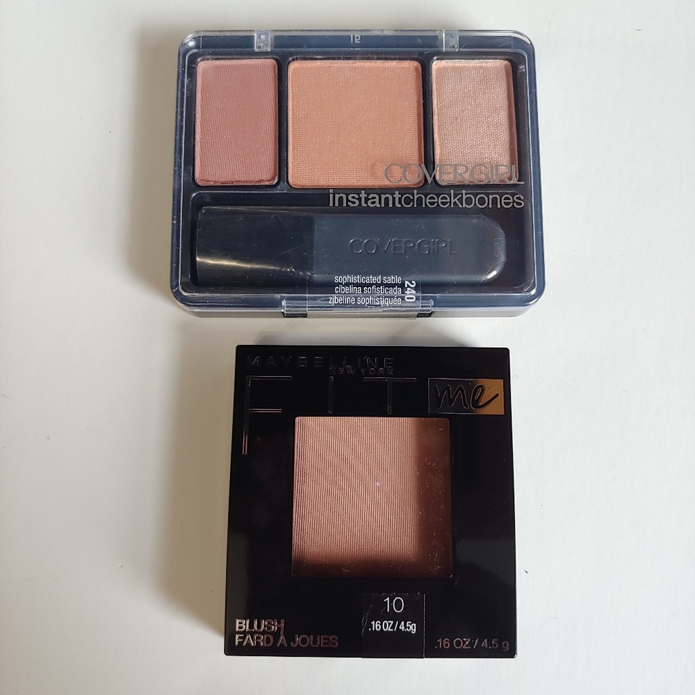 Lot of 2 Covergirl and Maybelline Blush sets